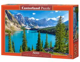 Castorland - 500 Piece Jigsaw Puzzles, Spring at Moraine Lake, Canada, Mountain view, Landscape puzzle, B-53810 - Red