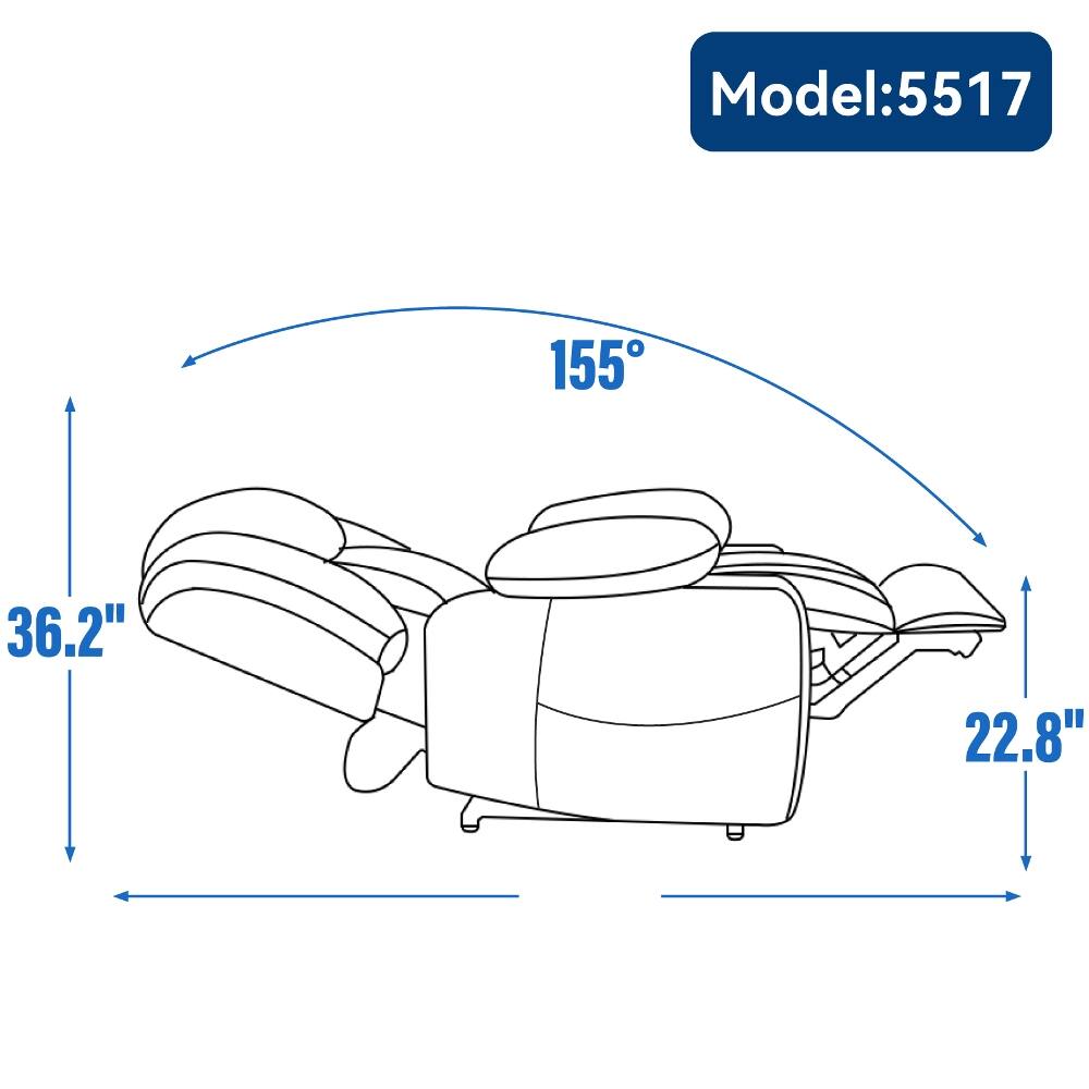 Model: 5517  
155°  
36.2"  
22.8"