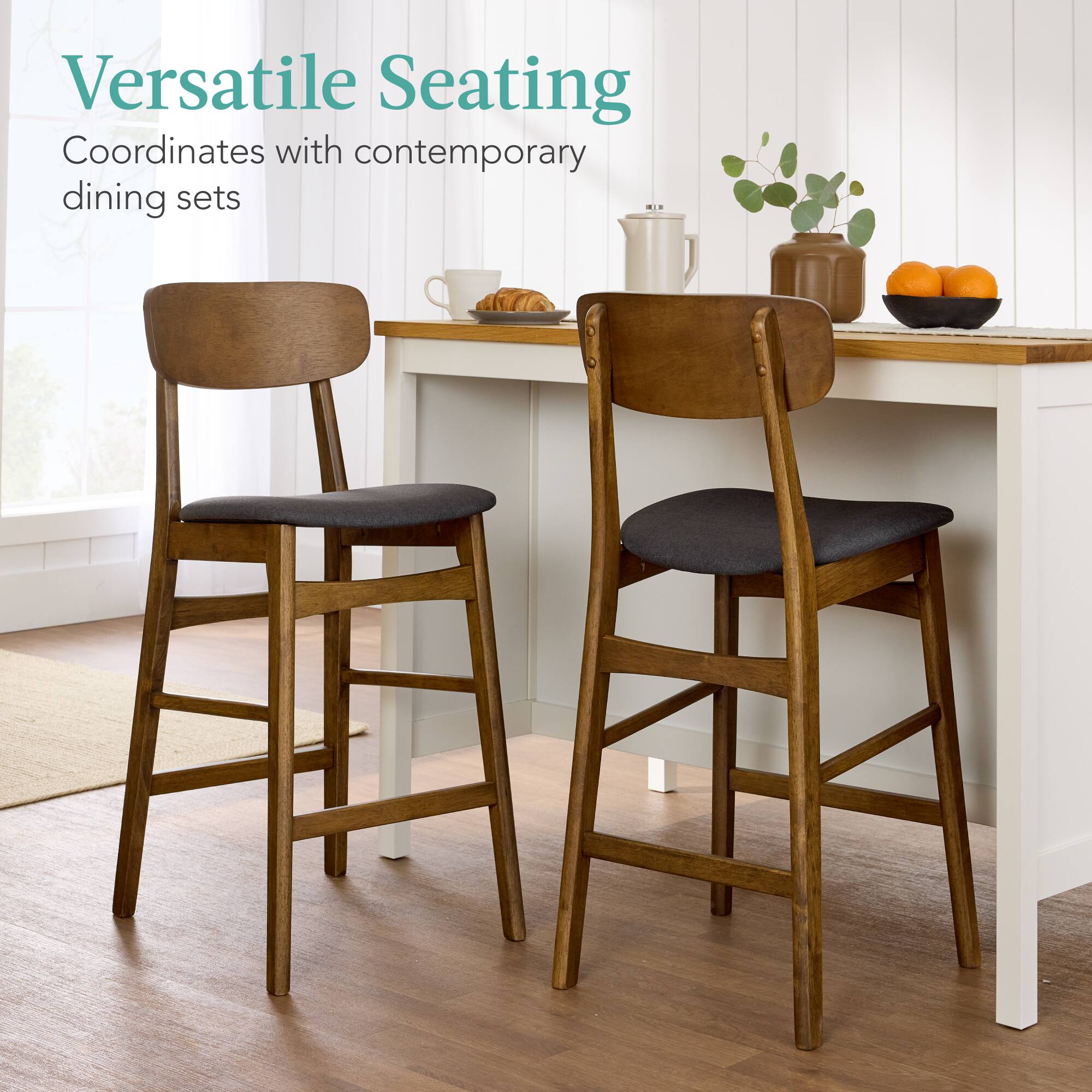 Versatile Seating  
Coordinates with contemporary dining sets