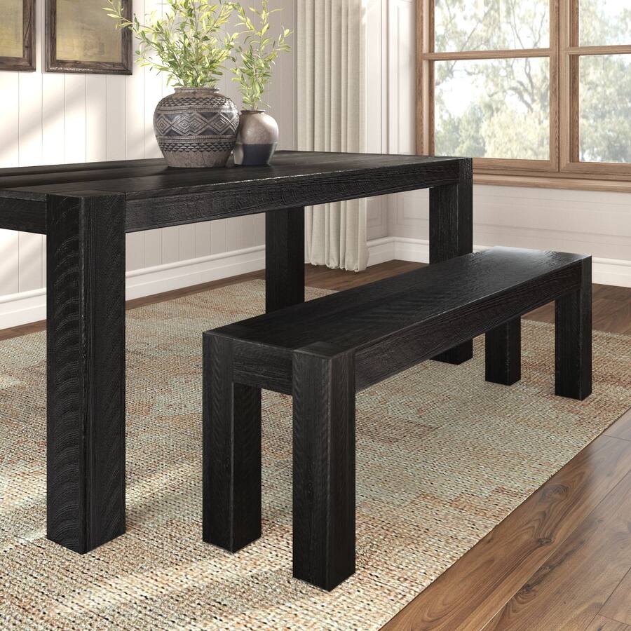 Rustic Char Plank+Beam Rustic Dining Bench (57.9in / 1470mm) Rustic Char 3400388500 ...