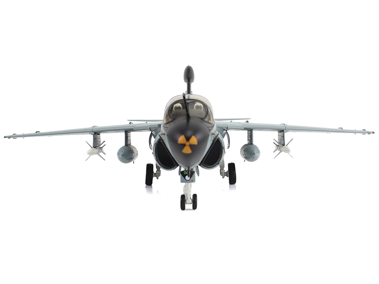 Left. Hobby Master - Grumman EA-6B Prowler Aircraft "163884/501 VAQ-209 Star Warriors" (2010) United States Navy "Air Power Series" 1/72 - Grey, Blue, Black.