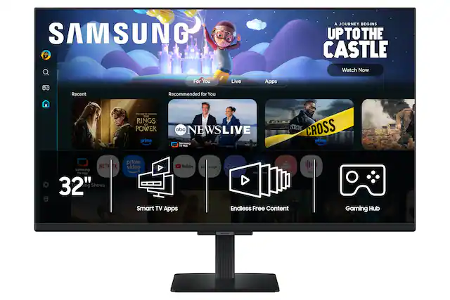 SAMSUNG
A JOURNEY BEGINS UP TO THE CASTLE
Watch Now
For You
Live
Apps
Recent
Recommended for You
THE CORE-O THE MUSHKOOL THE RINGS OF POWER
abc NEWSLIVE
Consung IV Plus
OTECIVE CROSS
prime
NETFLIX
Samsung TV Plus
32" Shows
prime video
YouTube
Smart TV Apps
Endless Free Content
Gaming Hub