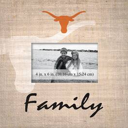 Fan Creations - Texas Longhorns 10'' x 10'' Burlap Pattern Frame - Multicolor
