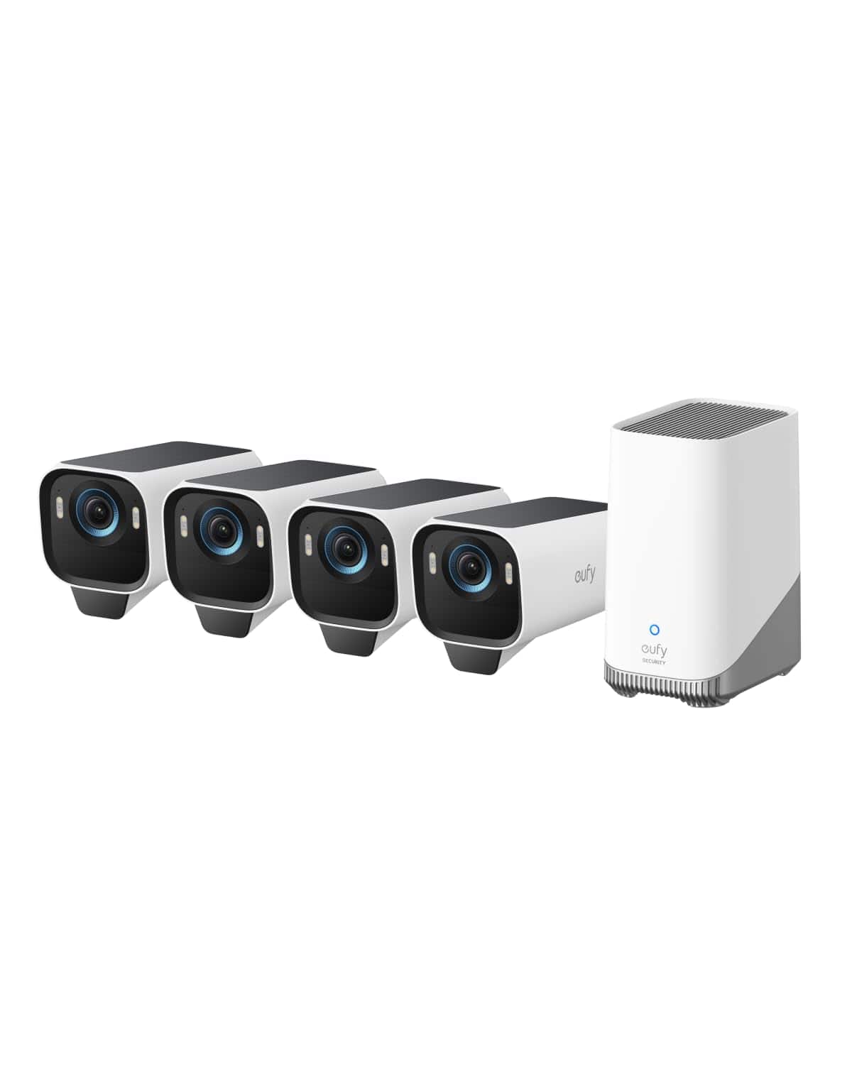 eufy Security - eufyCam S3 Pro 4-Cam Kit - Black+White
