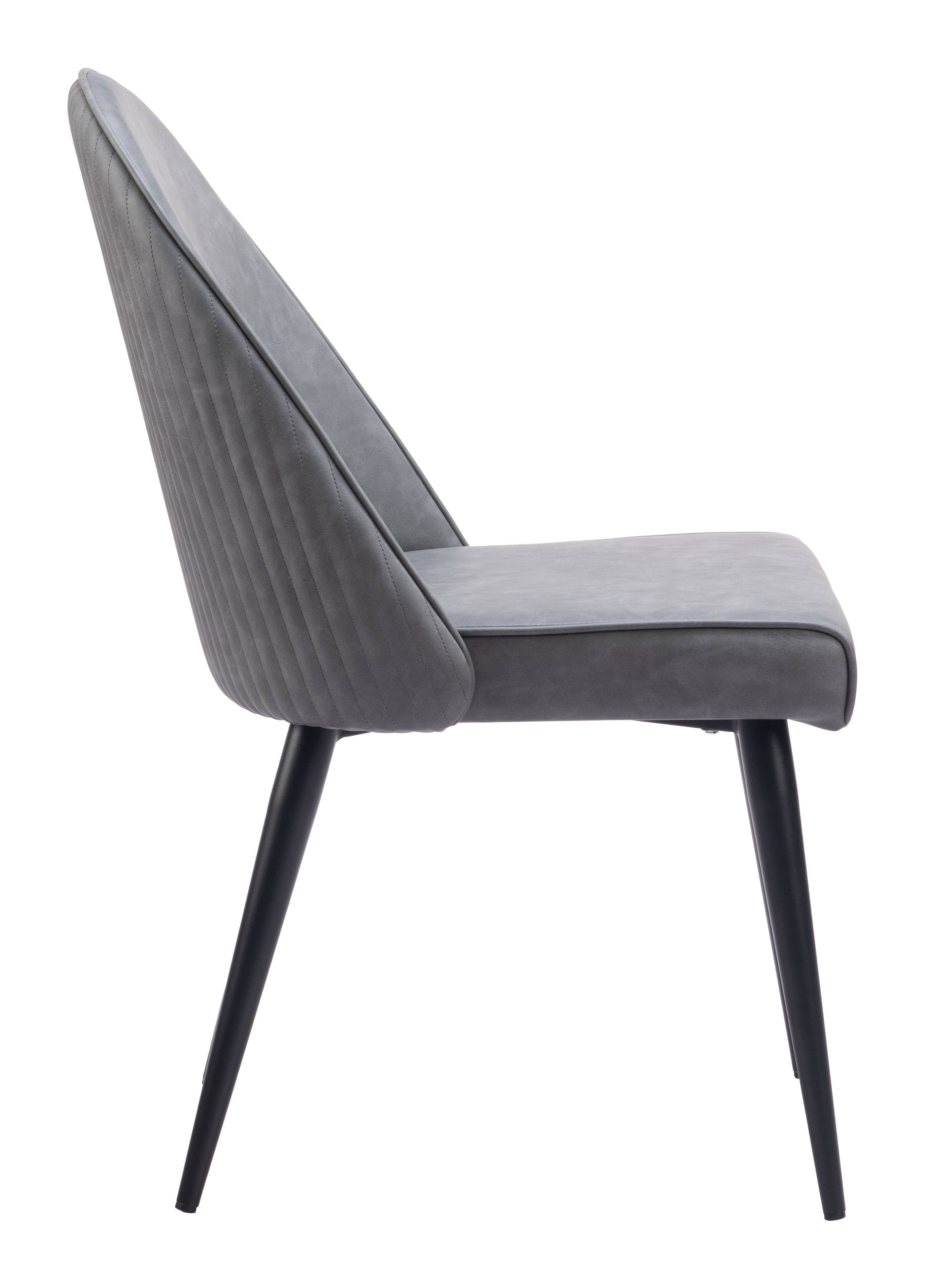 Back. Hivvago - Silloth Armless Dining Chair (Set of 2) Gray - Gray.