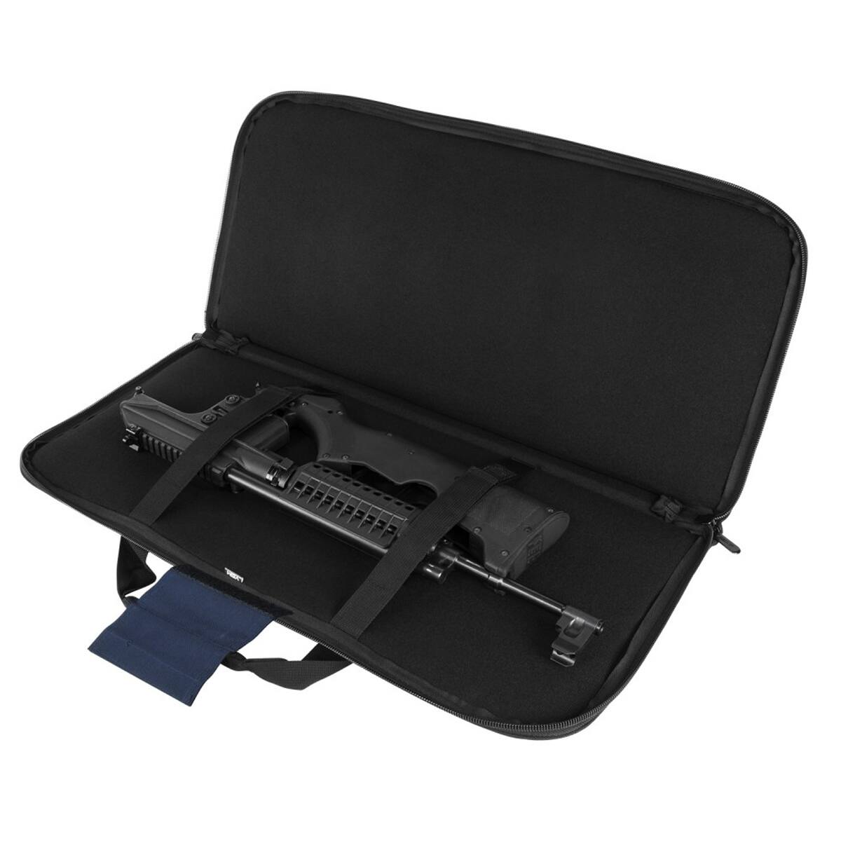 Alt View 2. NcSTAR - NcSTAR Vism Soft Padded Subgun, AR & AK Pistol Case, 28"L x 13"H, Blue with Black Trim - Blue/Black.