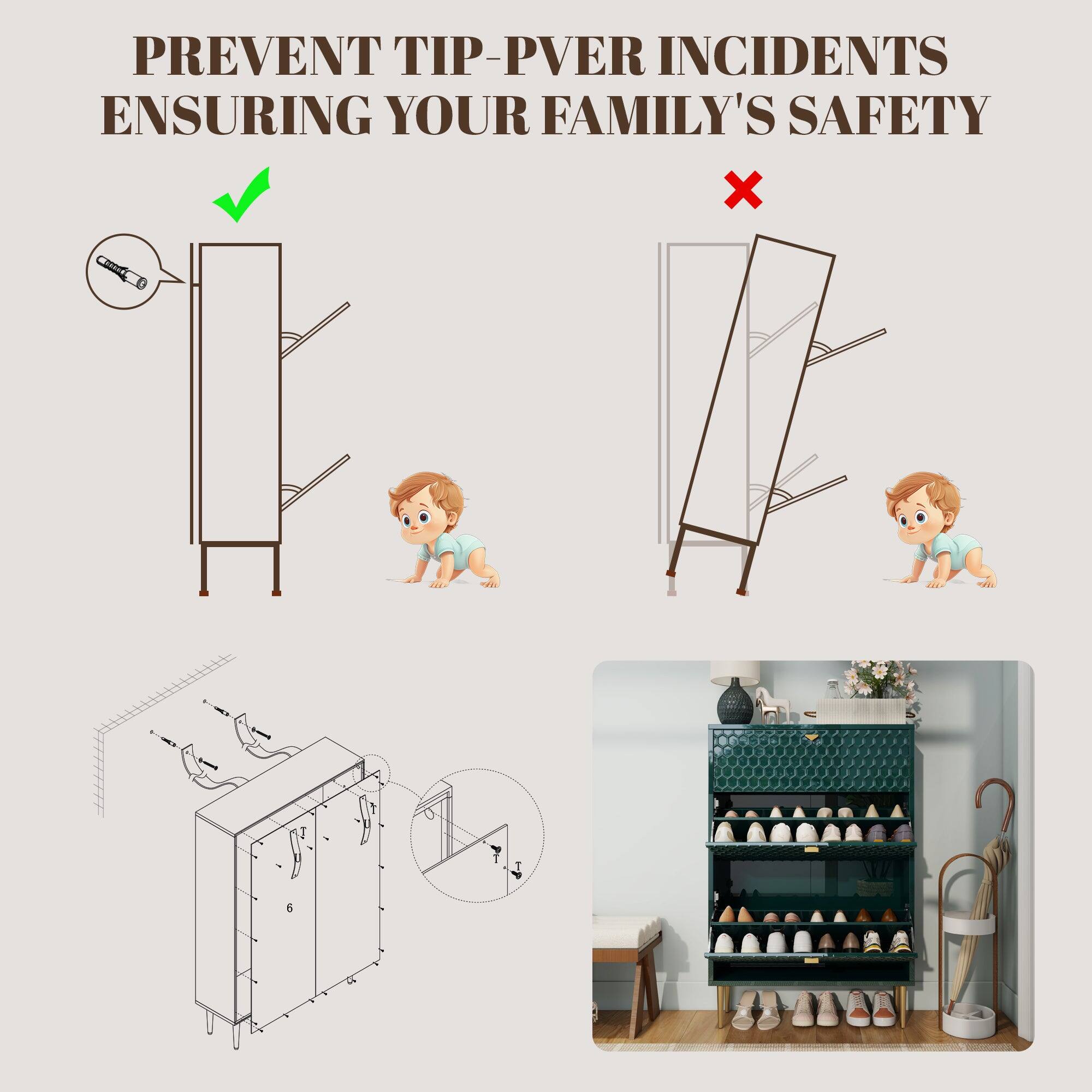 PREVENT TIP-OVER INCIDENTS  
ENSURING YOUR FAMILY'S SAFETY
