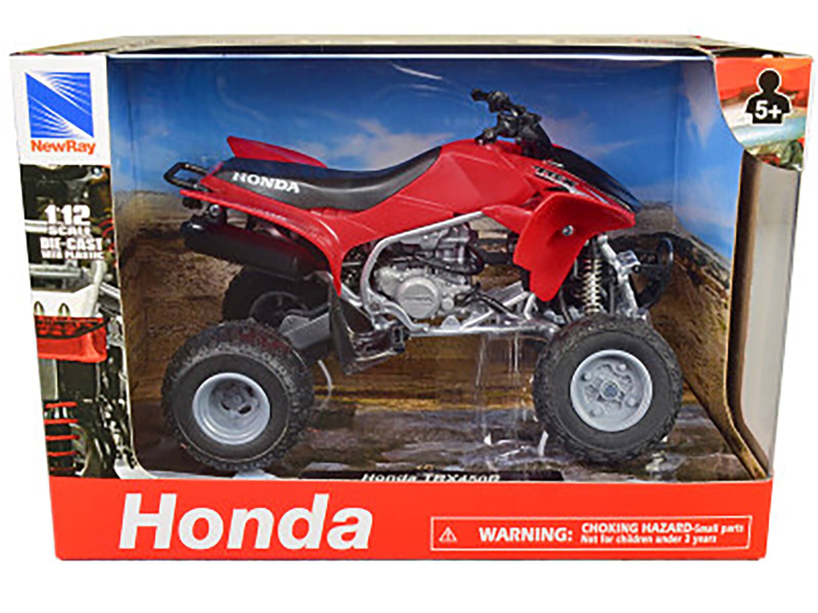 5+ NewRay 1:12 SCALE DIE-CAST MIA MASIIC NONDA Honda RxASn Honda WARNING: CHOKING HAZARD-Small parts not for children under 3 years