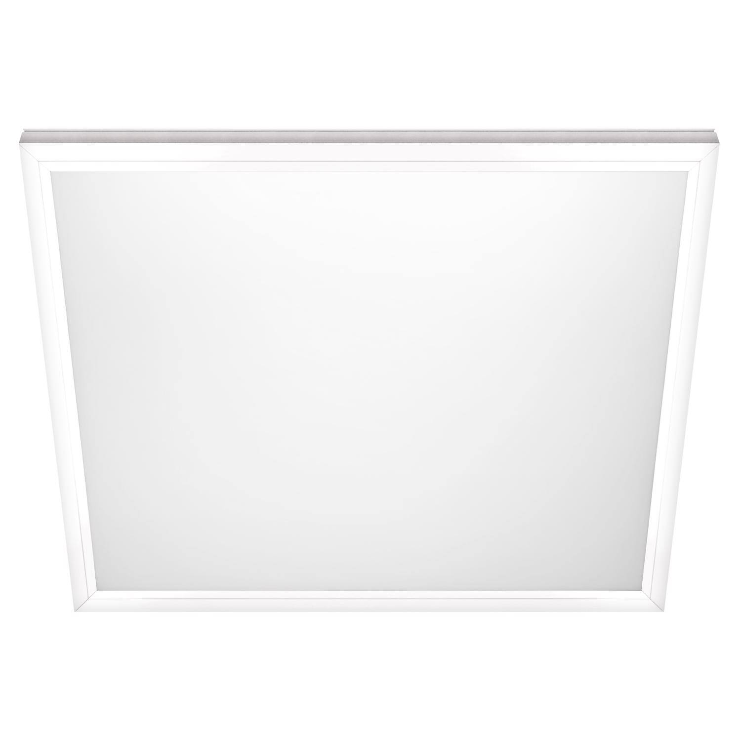 Angle. FEIT ELECTRIC - Feit EDGELIT 1 in. H X 23.9 in. W X 23.9 in. L Frost White LED Flat Panel Light Fixture.