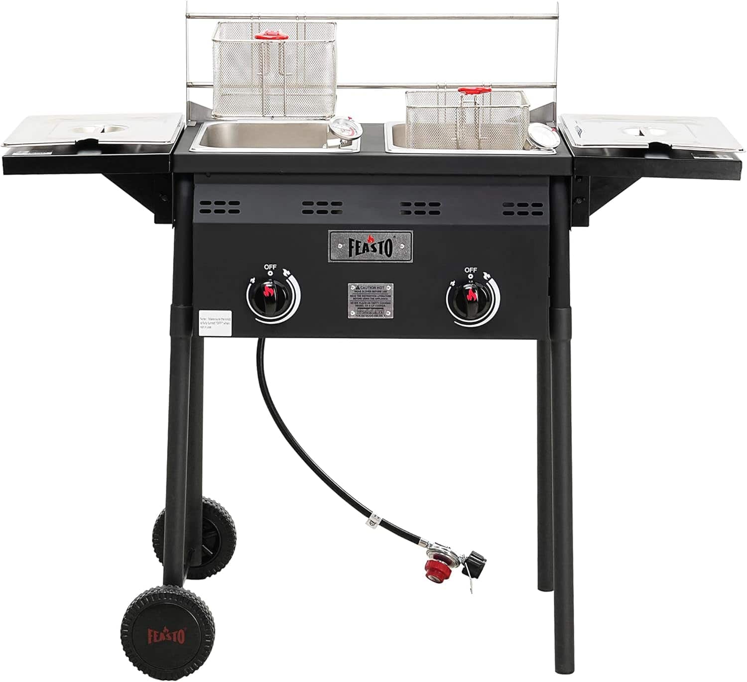 FEASTO - Outdoor Propane Deep Fryer - Black