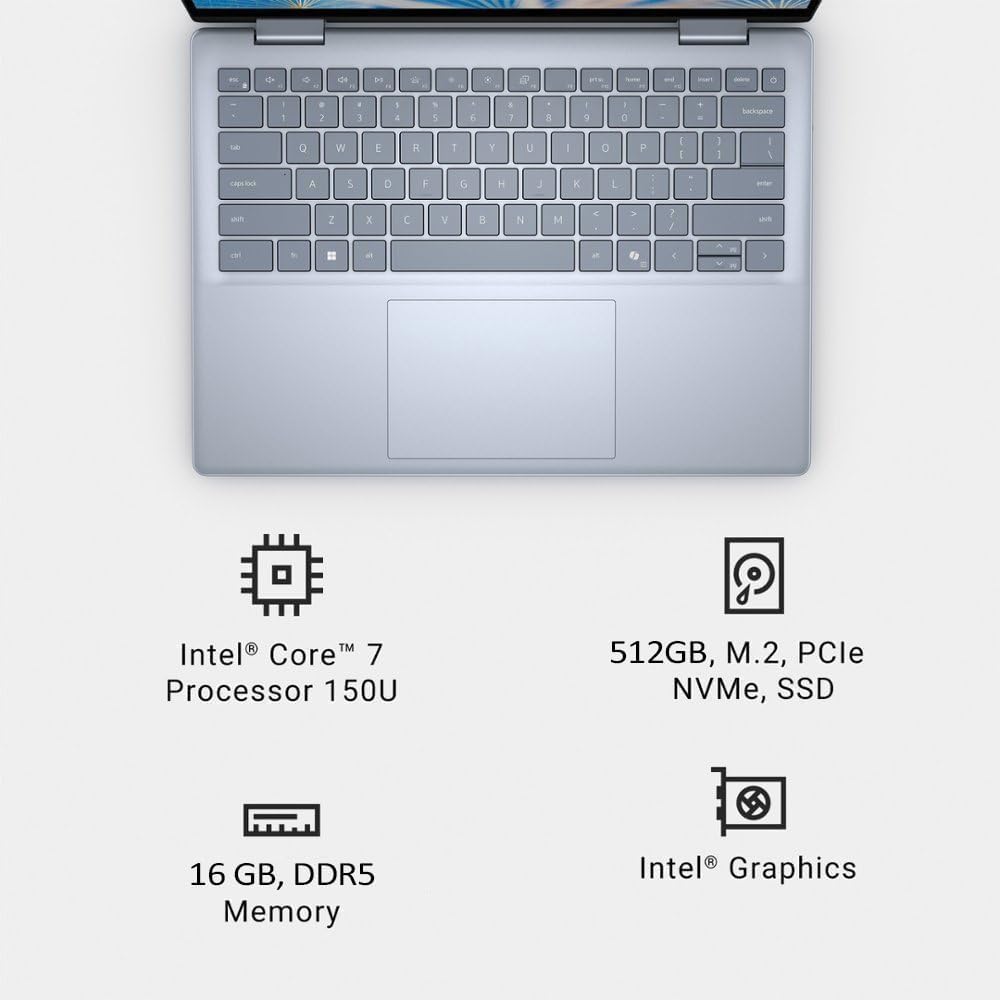 04 - 11a15.31.13 Schuet - O W E R 1 Y U - 0 - I 1 1 1 I cpadus A 5 C F 6 H L K L - um 2 x V 2 N M . , u - TM Intel Core 7 Processor 150U 512GB, M.2, PCle NVMe, SSD 16 GB, DDR5 Memory Intel Graphics