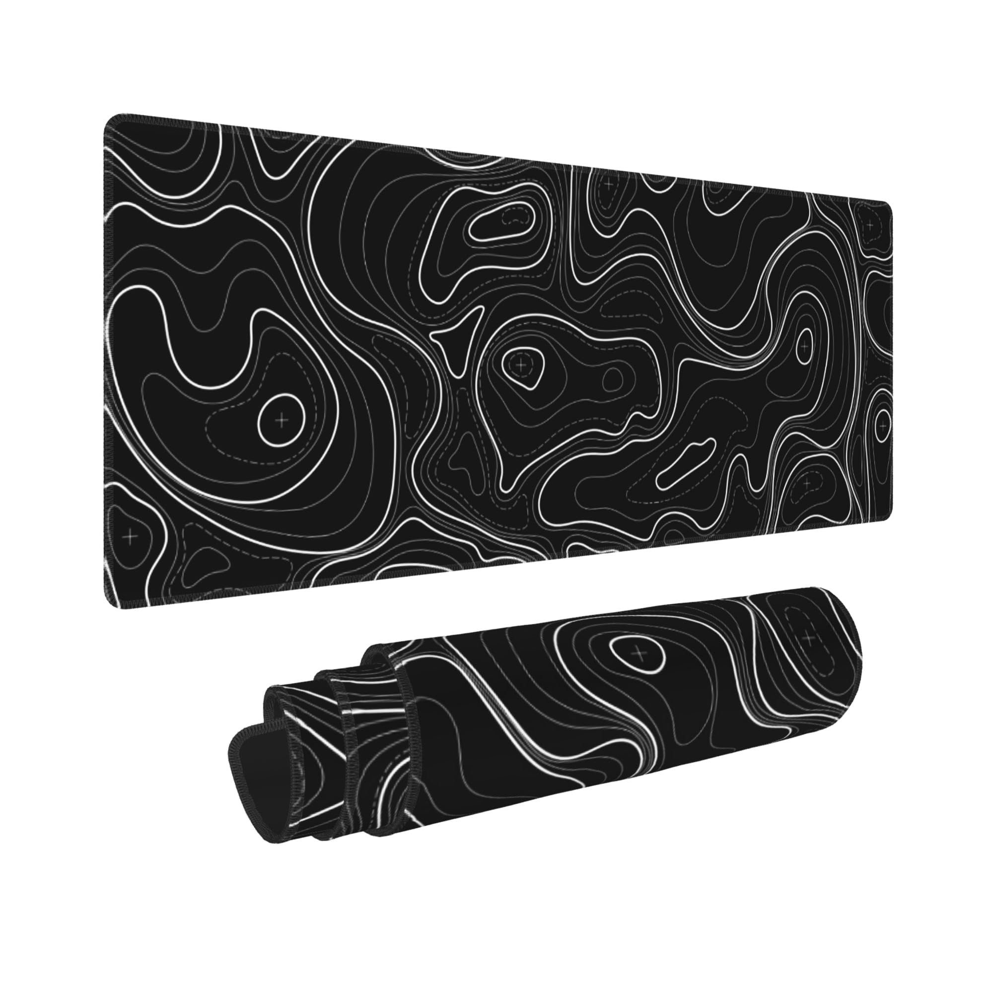 Black Topographic-35.4" x 15.7"