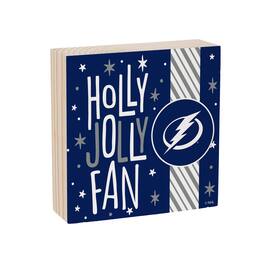 Evergreen Enterprises - Tampa Bay Lightning 6" Holiday Wood Plock Shelf Sign - Multicolor