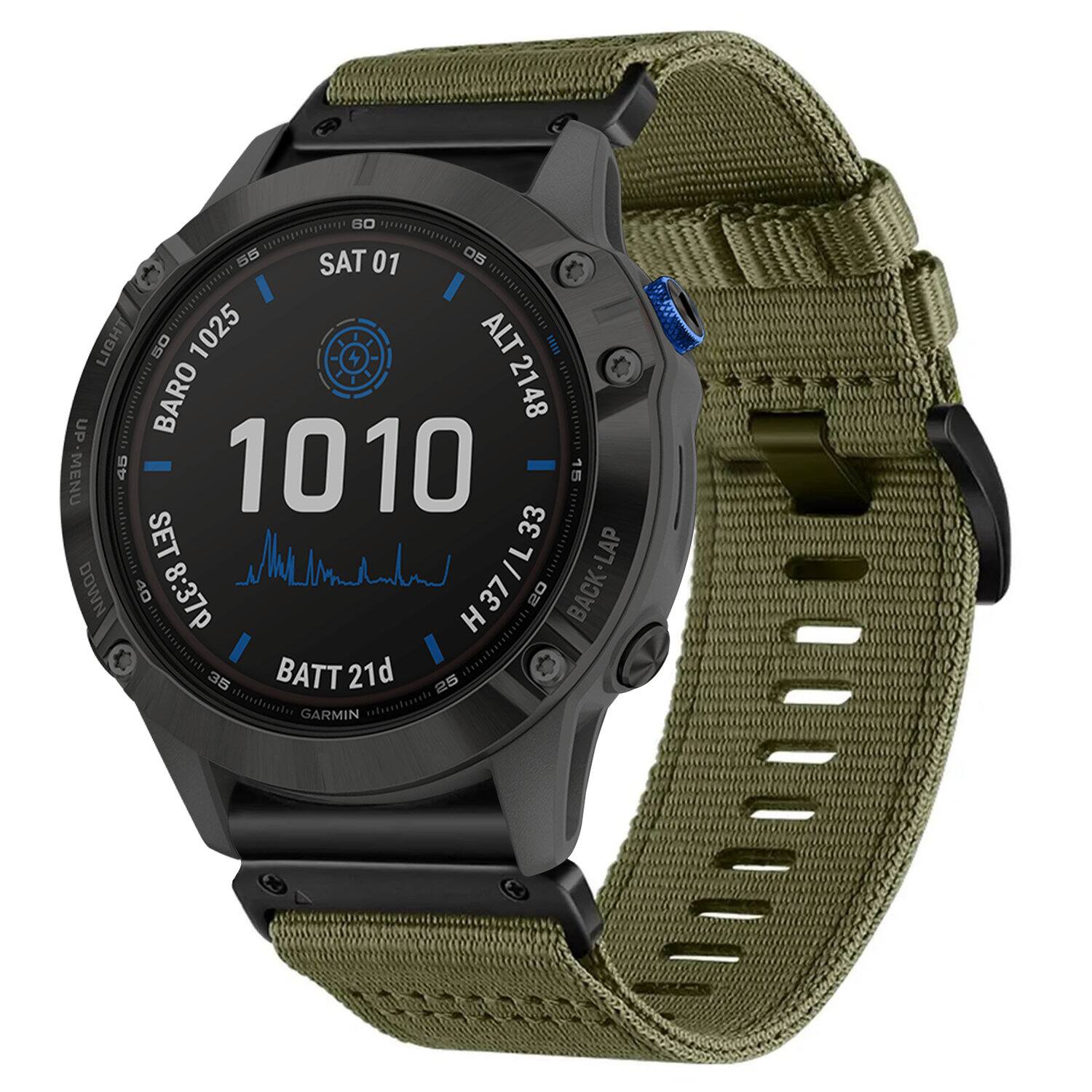 80 55 SAT 01 05 LIGHT LIG 50 1025 ALT 2148 BARO 21d UP MENU 45 1010 15 SET 33 /L LAP DOWN 40 8:37p H 37 20 BACK BATT 21d 35 25 GARMIN