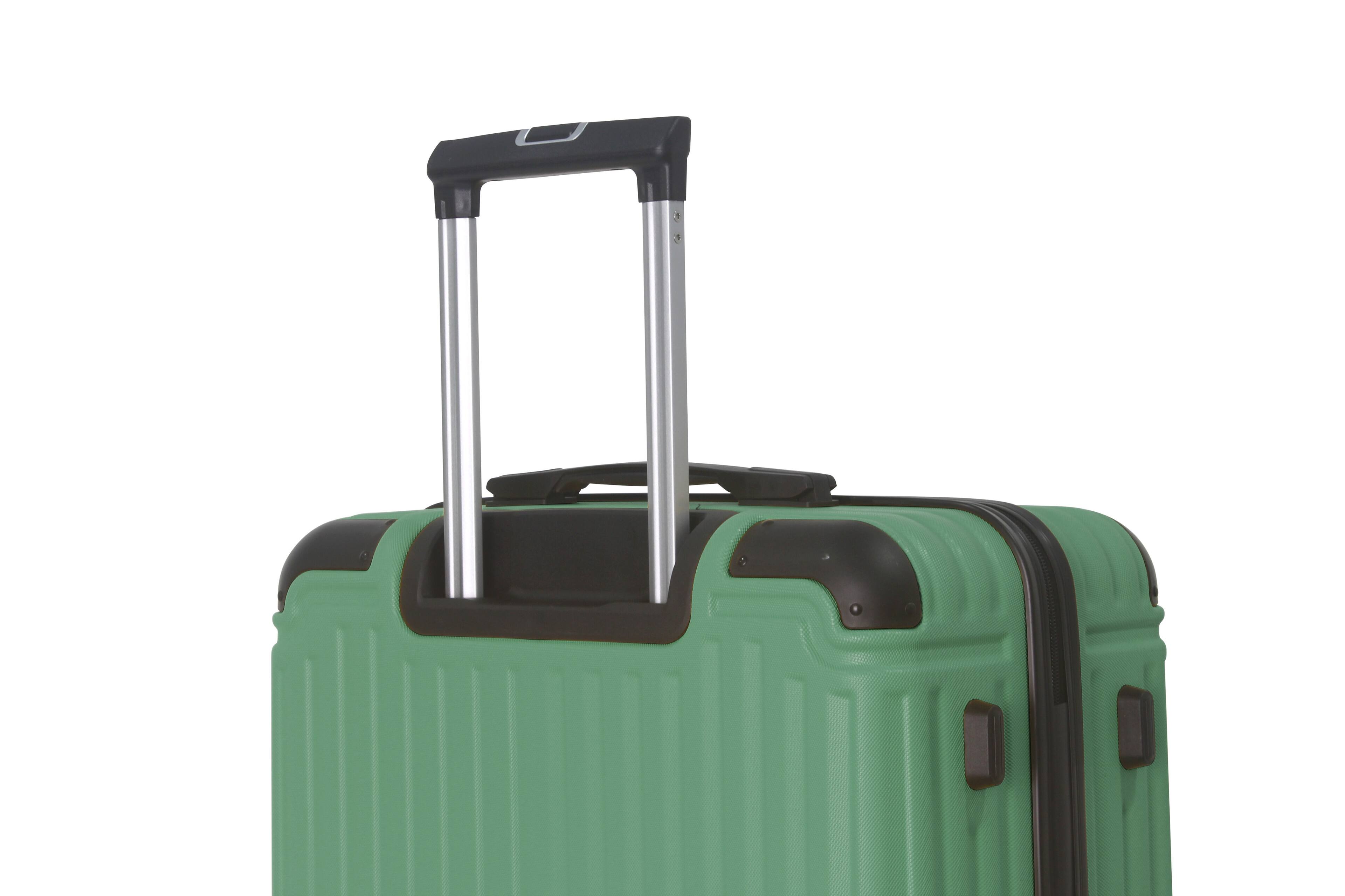 Alt View 9. Bestier - 3-Piece ABS Hardshell Luggage Set (20”/24”/28”) with TSA Lock, Silent Spinner Wheels & Telescopic Handle - Green.