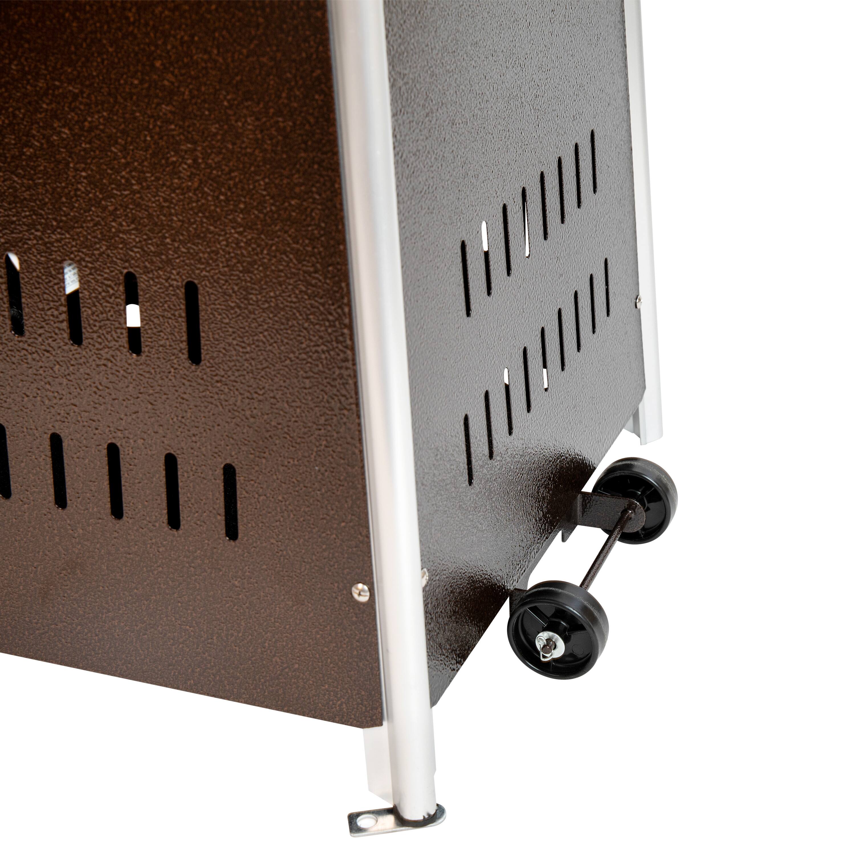 Alt View 9. Emma + Oliver - Outdoor Patio Heater - 7.5 Feet Round Steel Patio Heater - 42,000 BTU's - Bronze.