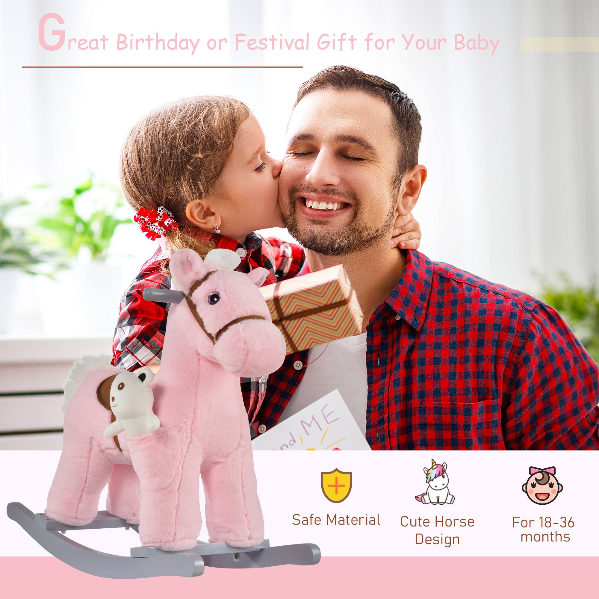 Great Birthday or Festival Gift for Your Baby

Safe Material
Cute Horse Design
For 18-36 months