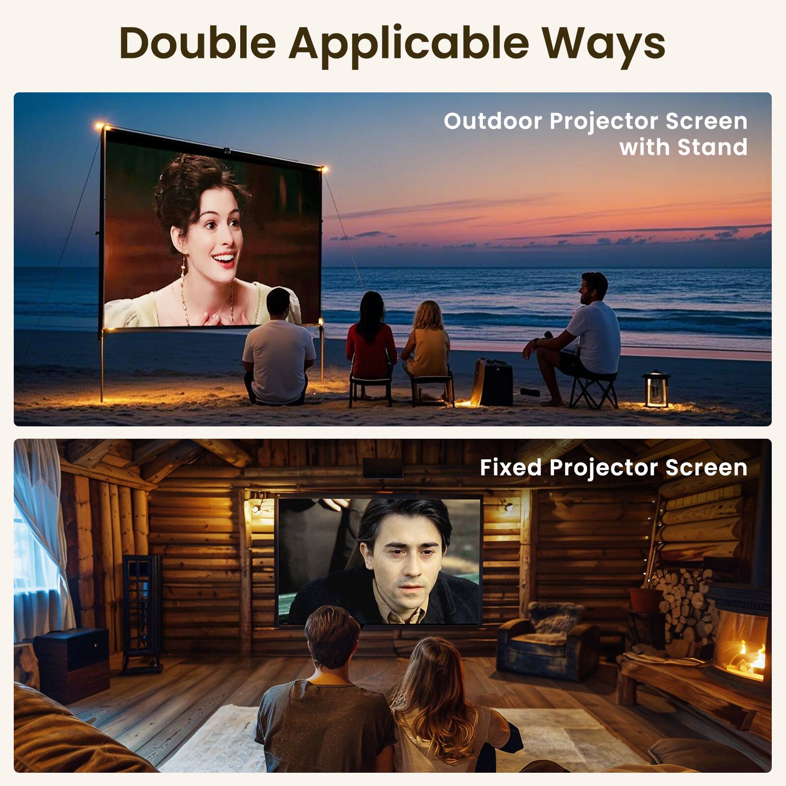 Double Applicable Ways

Outdoor Projector Screen with Stand

Fixed Projector Screen