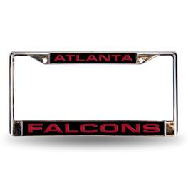 Rico Industries - Atlanta Football Falcons Chrome Metal Laser Cut License Plate Frame - Multi