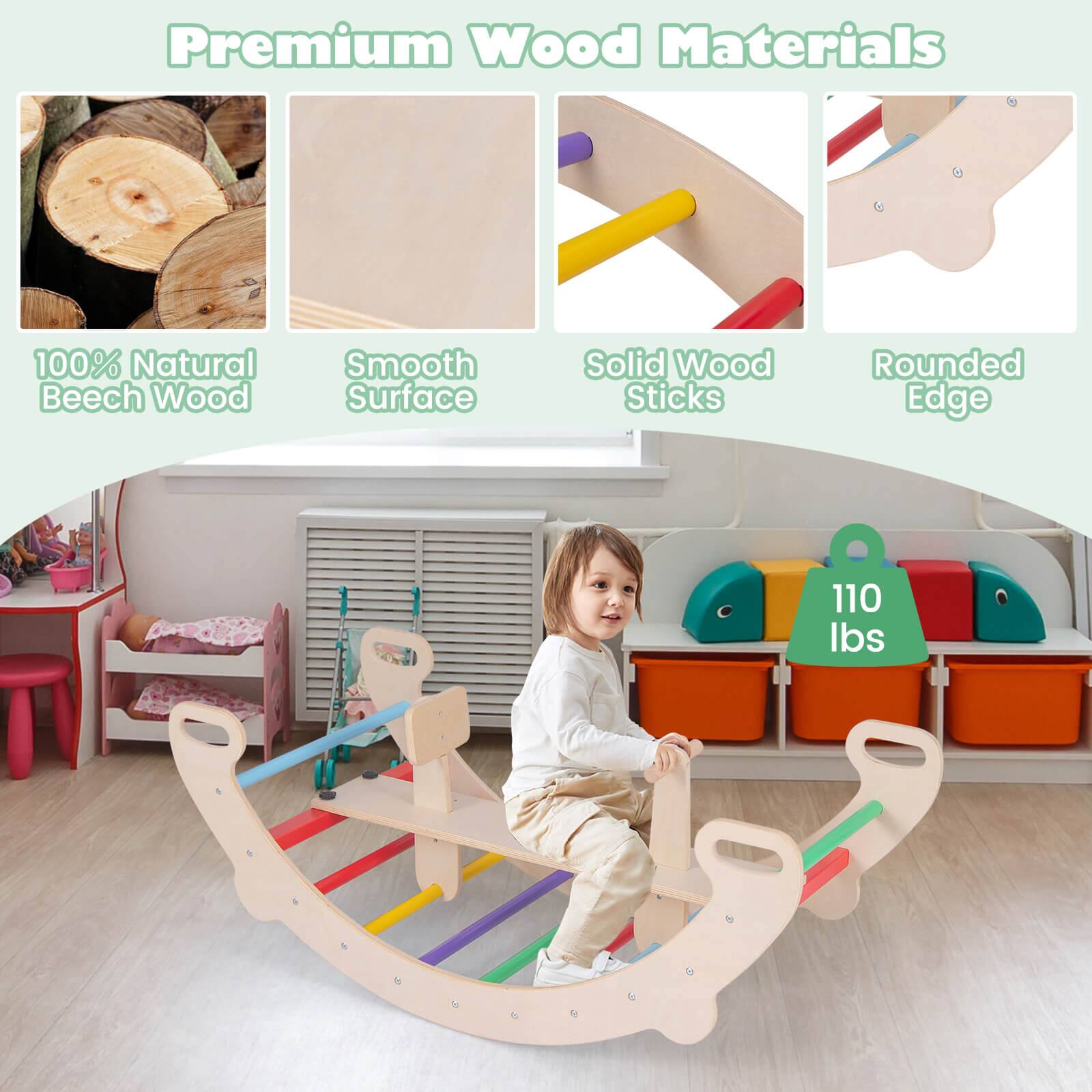 Premium Wood Materials

100% Natural Beech Wood

Smooth Surface

Solid Wood Sticks

Rounded Edge

110 lbs