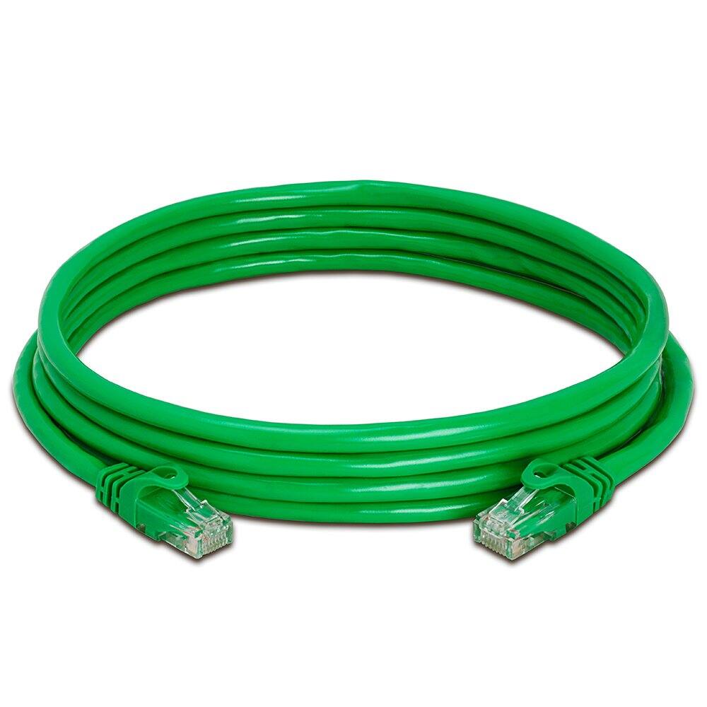 Angle. Cmple.com - Cmple - Cat 6 Ethernet Cable 10 ft, Cat6 Patch Cables 10Gbps Network Lan Cord, 550MHz, RJ45 Connectors - Green - Green.