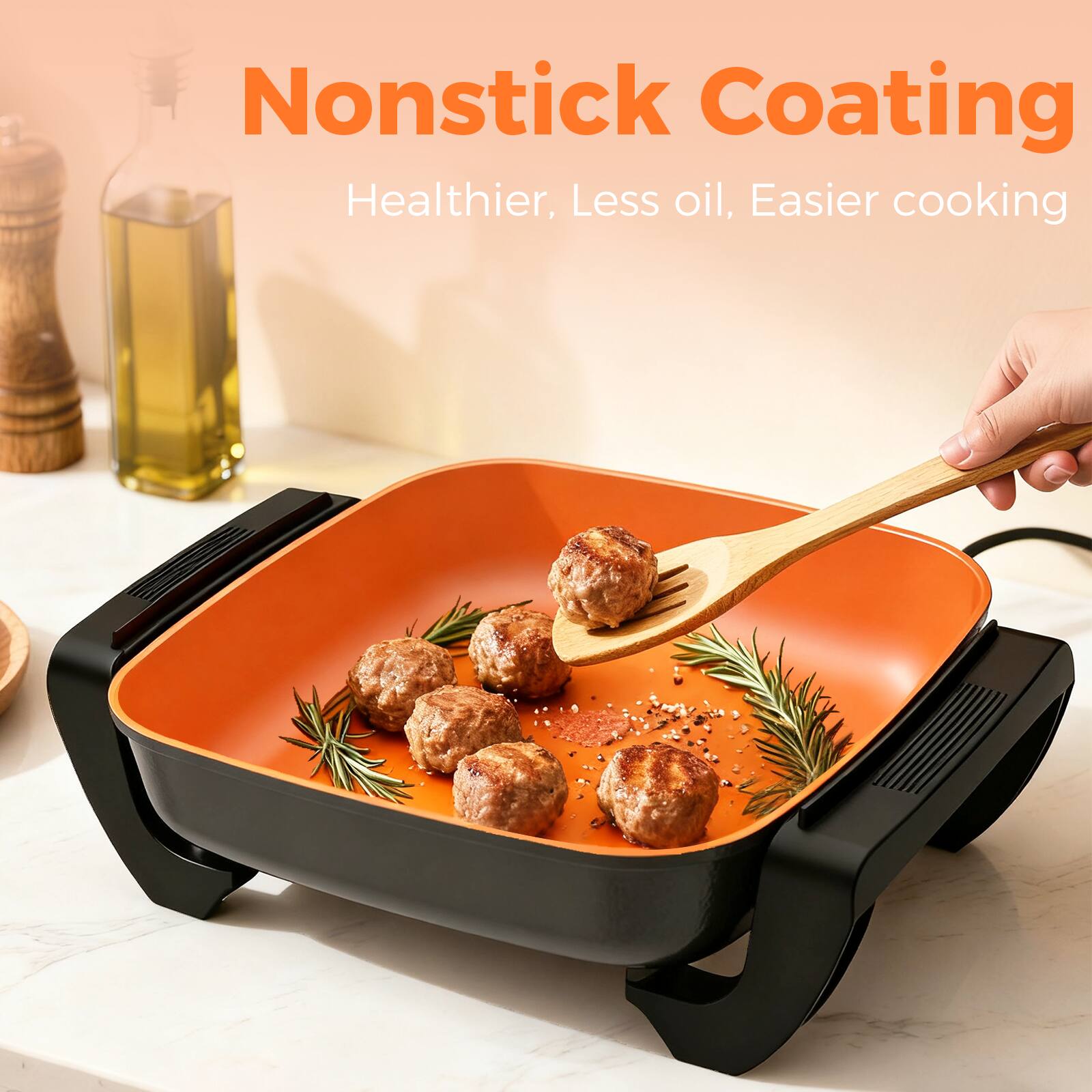 Nonstick Coating  
Healthier, Less oil, Easier cooking