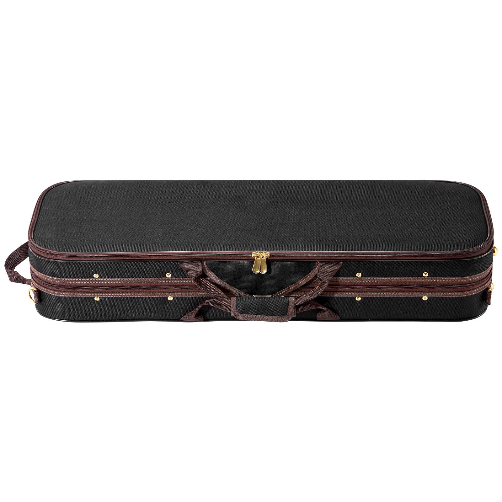 Alt View 5. VEVOR - 4/4 Full Size Violin Case, Built-in Hygrometer, Lightweight Portable Travel Carrying Bag, with Plush Lining - Black.