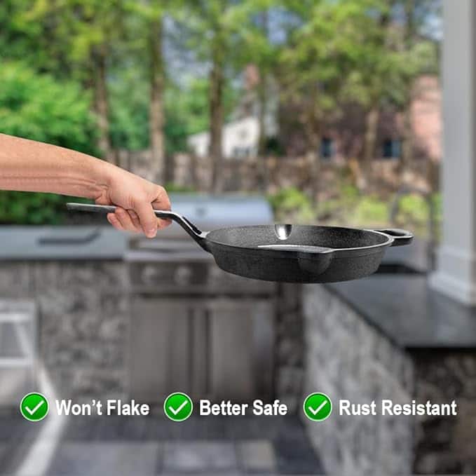Amber Sporting Goods Cast Iron Griddle Pan - Thumbnail 2