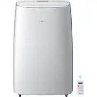 LG - 10,000 BTU Smart Portable Air Conditioner - White - Front_Zoom