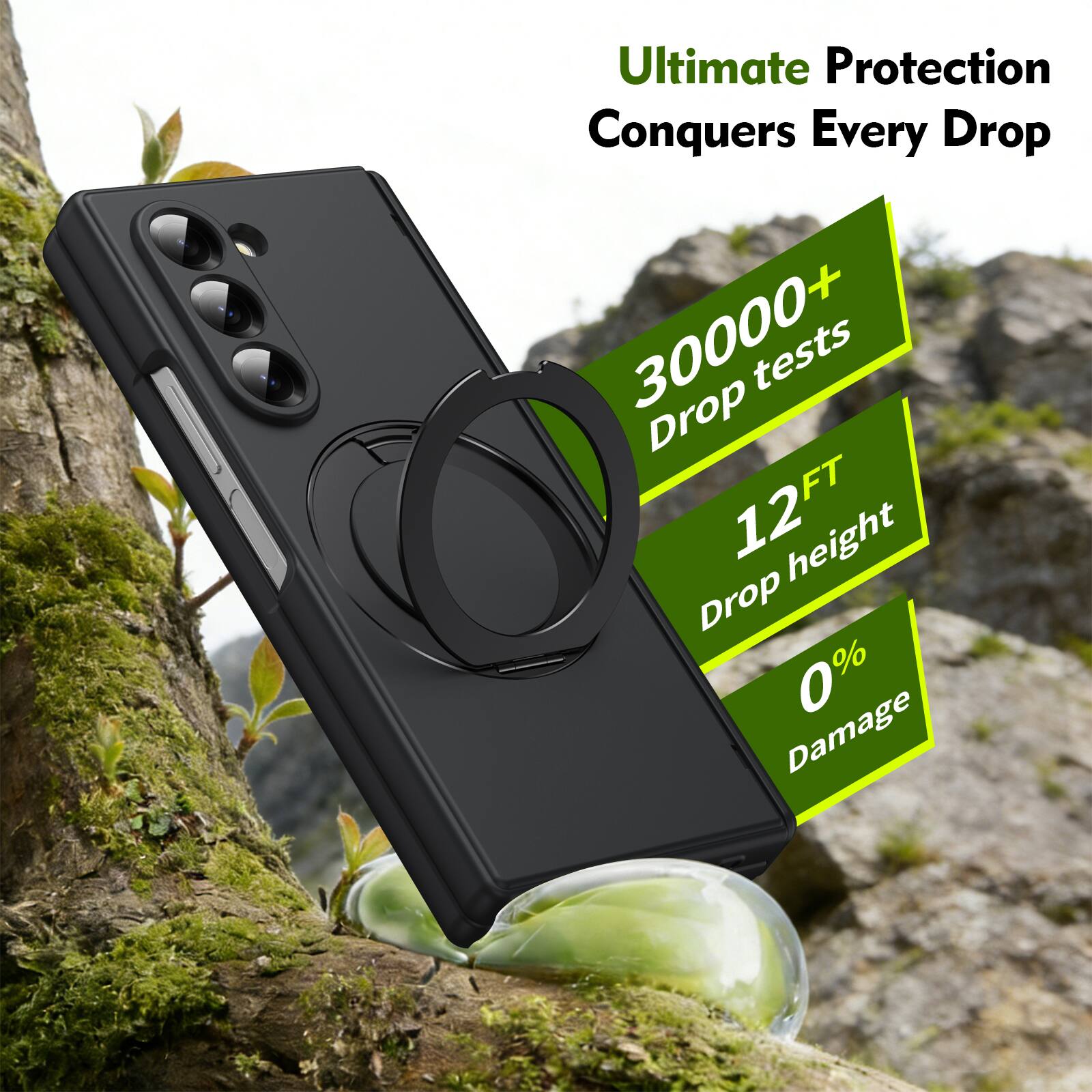 Ultimate Protection Conquers Every Drop

30000+ Drop tests  
12FT Drop height  
0% Damage