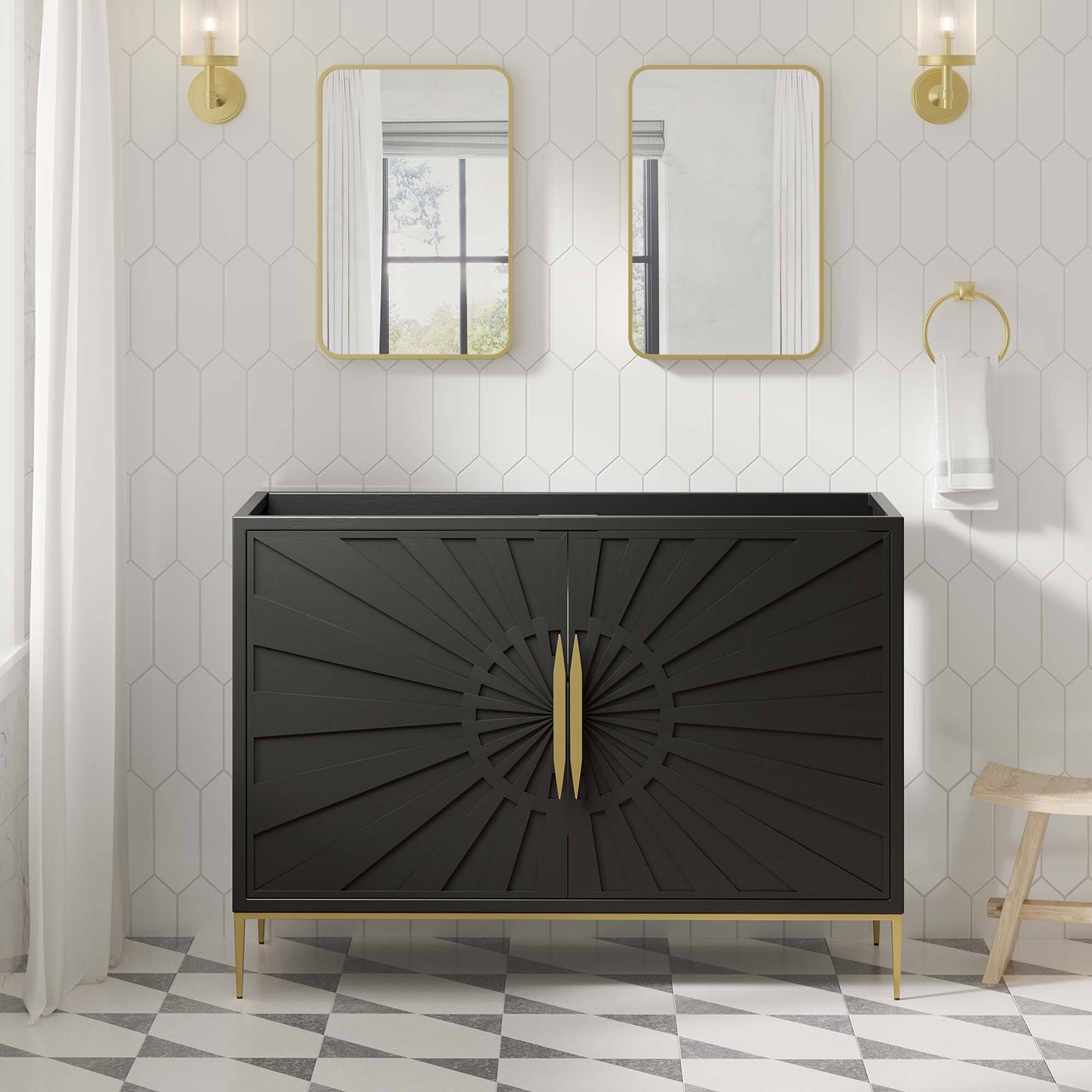 Front. Modway - Awaken Bathroom Cabinet Basin Not Included by Modway - Black.