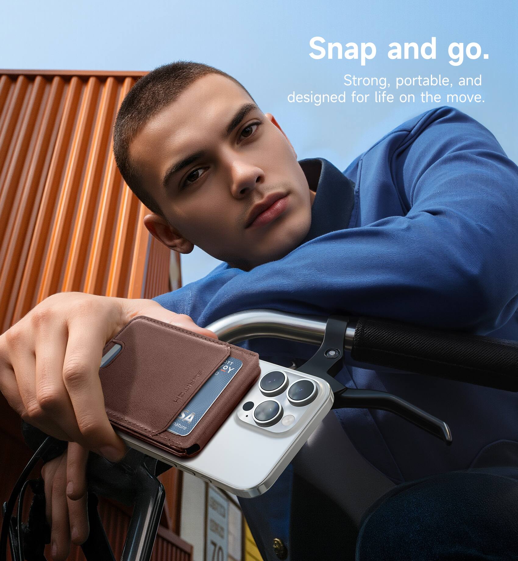 Snap and go.  
Strong, portable, and designed for life on the move.  
3T 3 OY SA nature 70