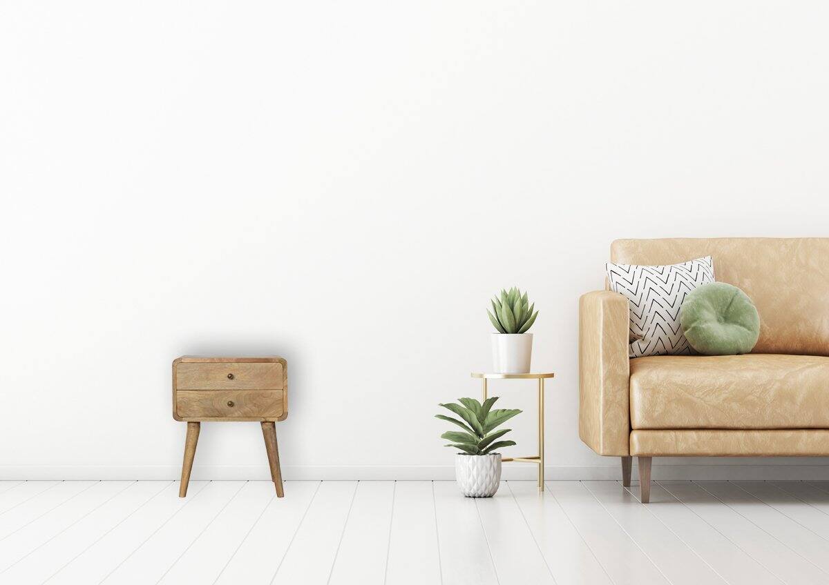 Alt View 7. Artisan Furniture - Artisan Furniture Solid Wood Curved Oak-ish nightstand - Oak.