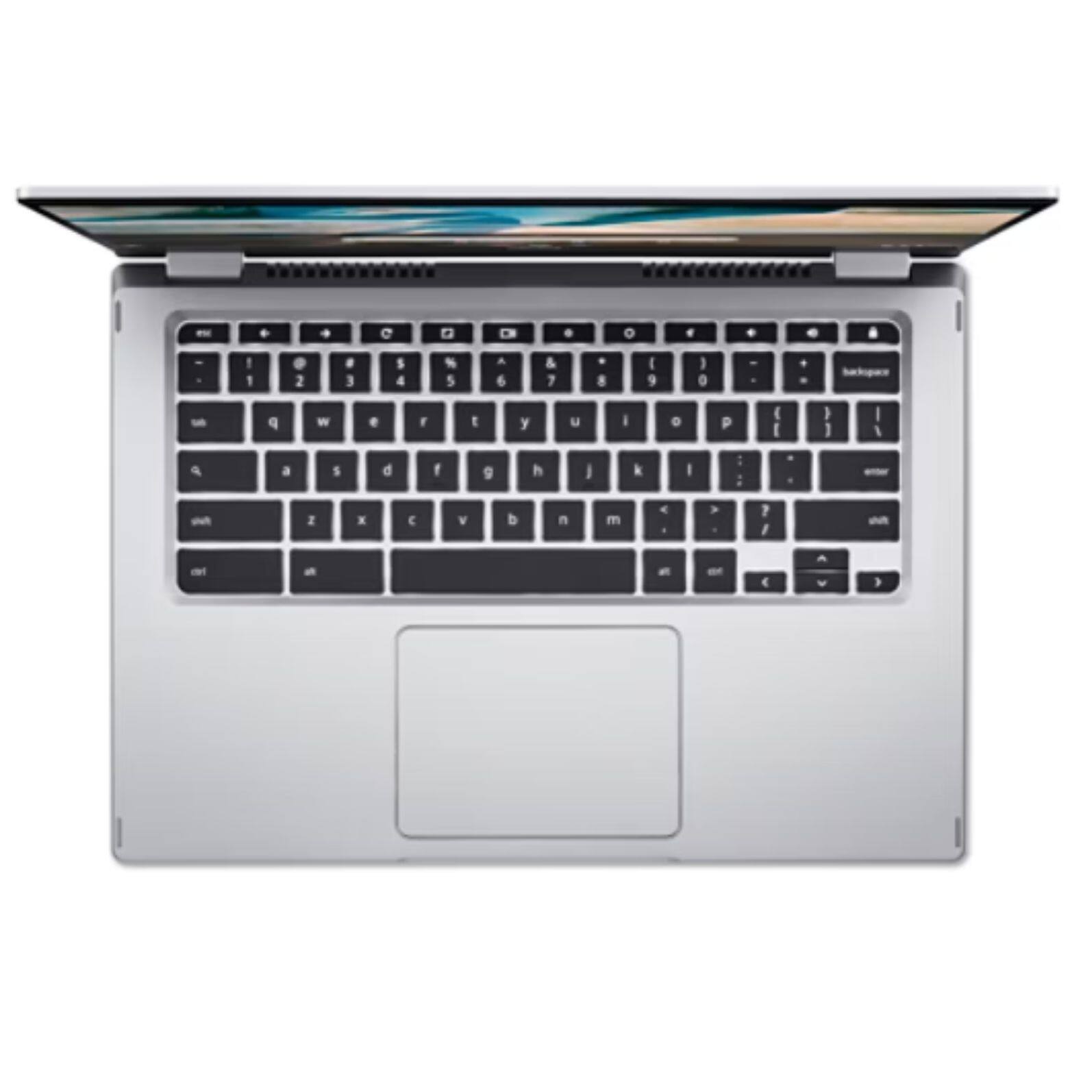 Alt View 3. Acer - Spin Chromebook 14" FHD Touch AMD Ryzen 3 3250C 2.6 GHz up to 3.5 GHz 8GB DDR4 128GB eMMC ChromeOS - Silver.