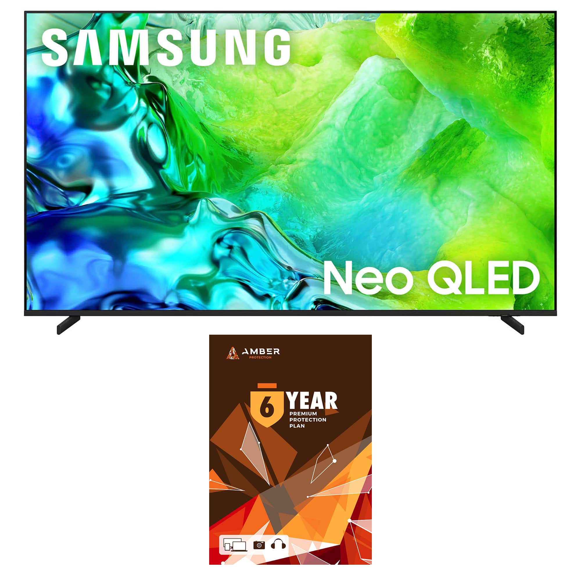 Samsung - QN75QN80HAFXZA 75 Inch Neo QLED 4K TV with 6 Year Amber Protection Plan (2026)