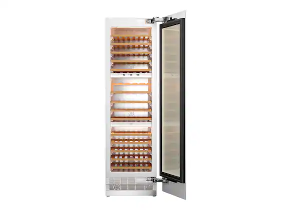 Front. Bertazzoni - 24" Bertazzoni Wine Column - 11 Cu. Ft. - Counter-Depth - No Freezer - Panel Ready - Custom Panel Ready.