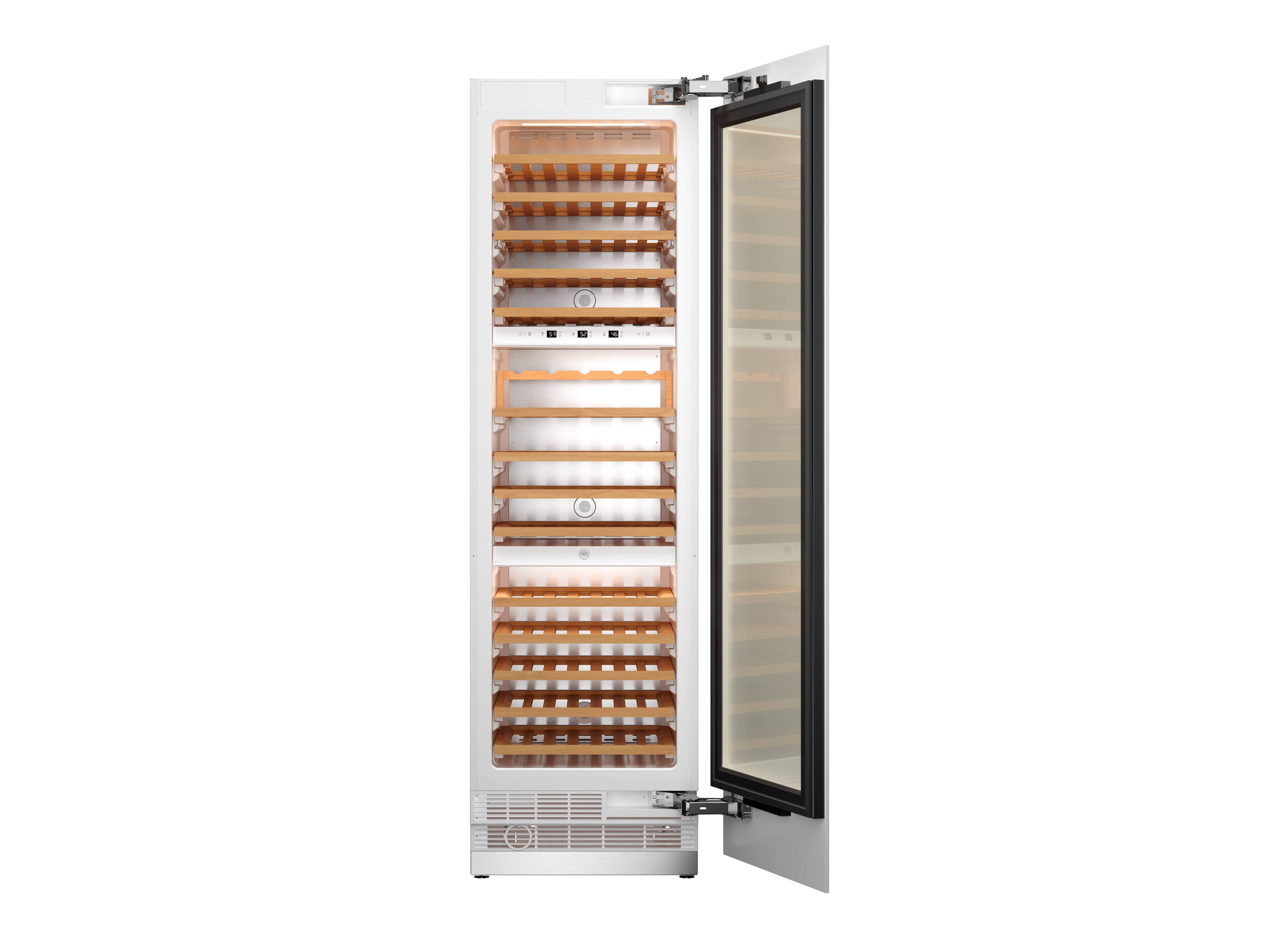Front. Bertazzoni - 24" Bertazzoni Wine Column - 11 Cu. Ft. - Counter-Depth - No Freezer - Panel Ready - Custom Panel Ready.
