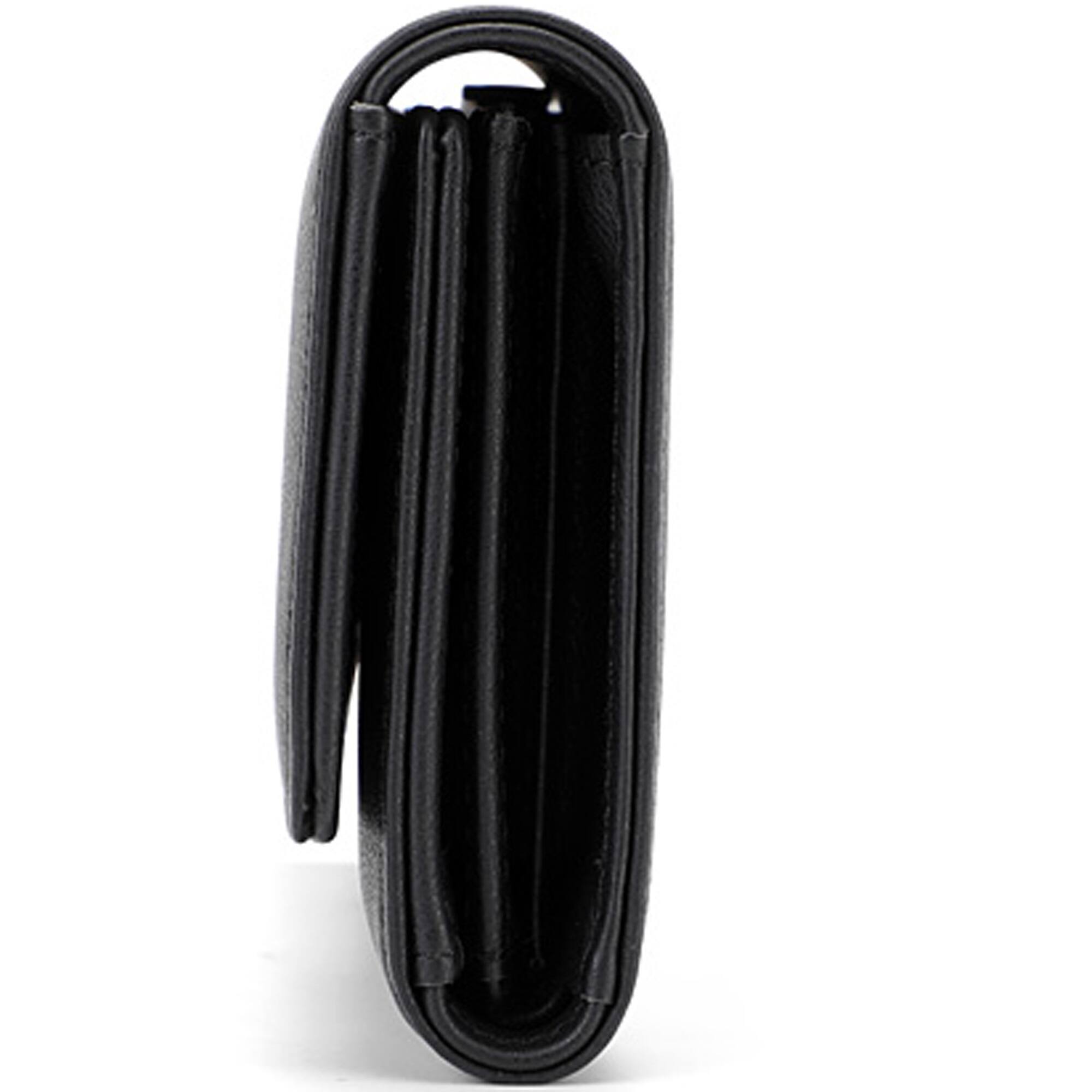 Angle. Champs - Iconic Collection Expandable Trifold Wallet - Black.