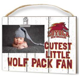 Jardine - Loyola New Orleans Wolf Pack 8'' x 10'' Cutest Little Weathered Logo Clip Photo Frame - White