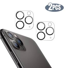 Qixxronics - 2PCS for iPhone 11 Pro Camera Lens Protector Tempered Glass Lens Cover Flim - Clear