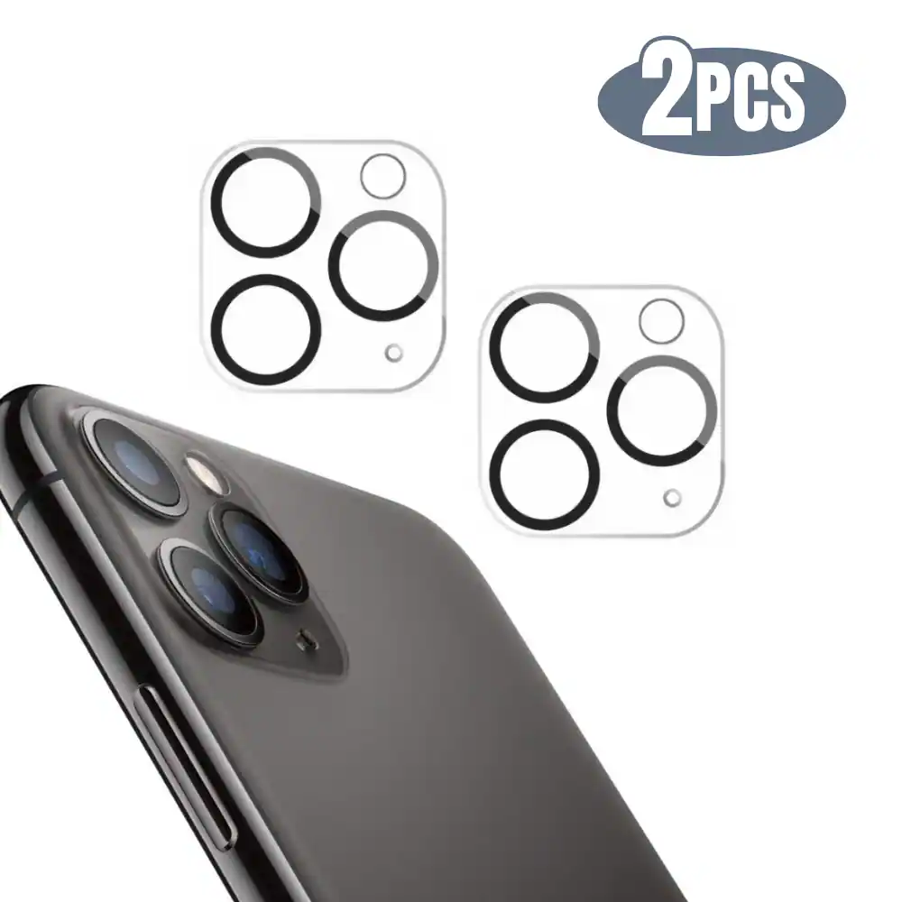 Alt View 1. Qixxronics - 2pack Camera Lens Protector for iPhone 11 Pro Camera Lens Shield Tempered Glass Lens Cover for iPhone 11 Pro - Clear.