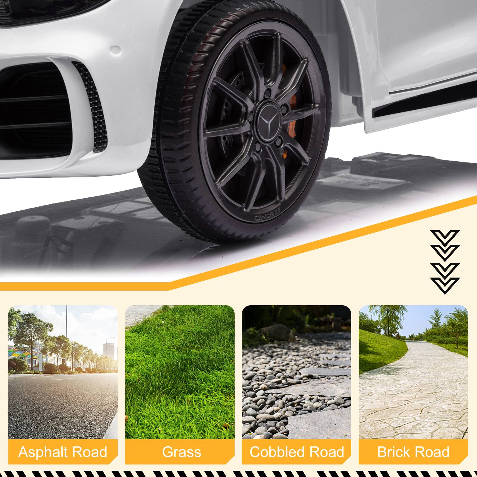 Asphalt Road  
Grass  
Cobbled Road  
Brick Road