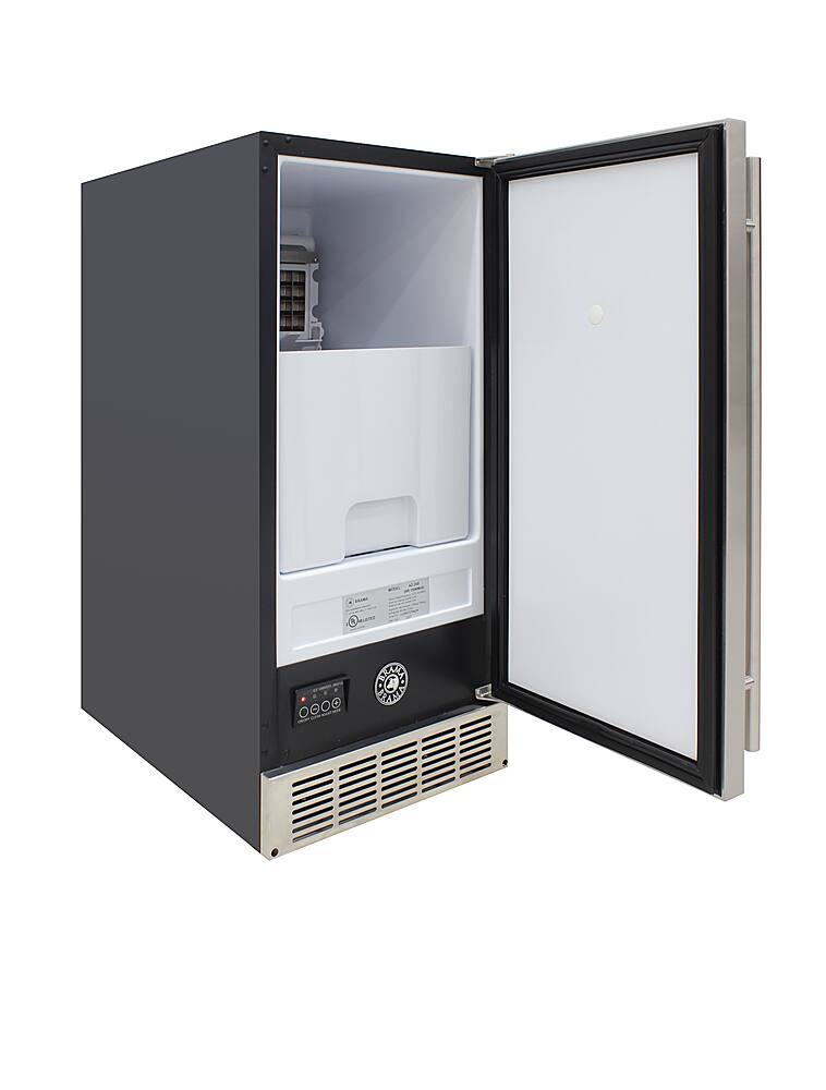Alt View 12. Vinotemp - Brama Indoor 15-Inch 25 Lb Freestanding Icemaker - Silver.
