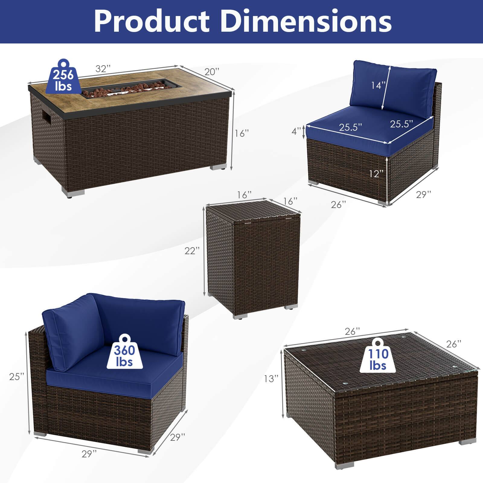 Product Dimensions

- 256 lbs
  - 32" x 20" x 16" x 4" x 25.5" x 25.5" x 12" x 16" x 16" x 26" x 29" x 22" x 25"

- 360 lbs
  - 25" x 29" x 29"

- 110 lbs
  - 26" x 26" x 13"