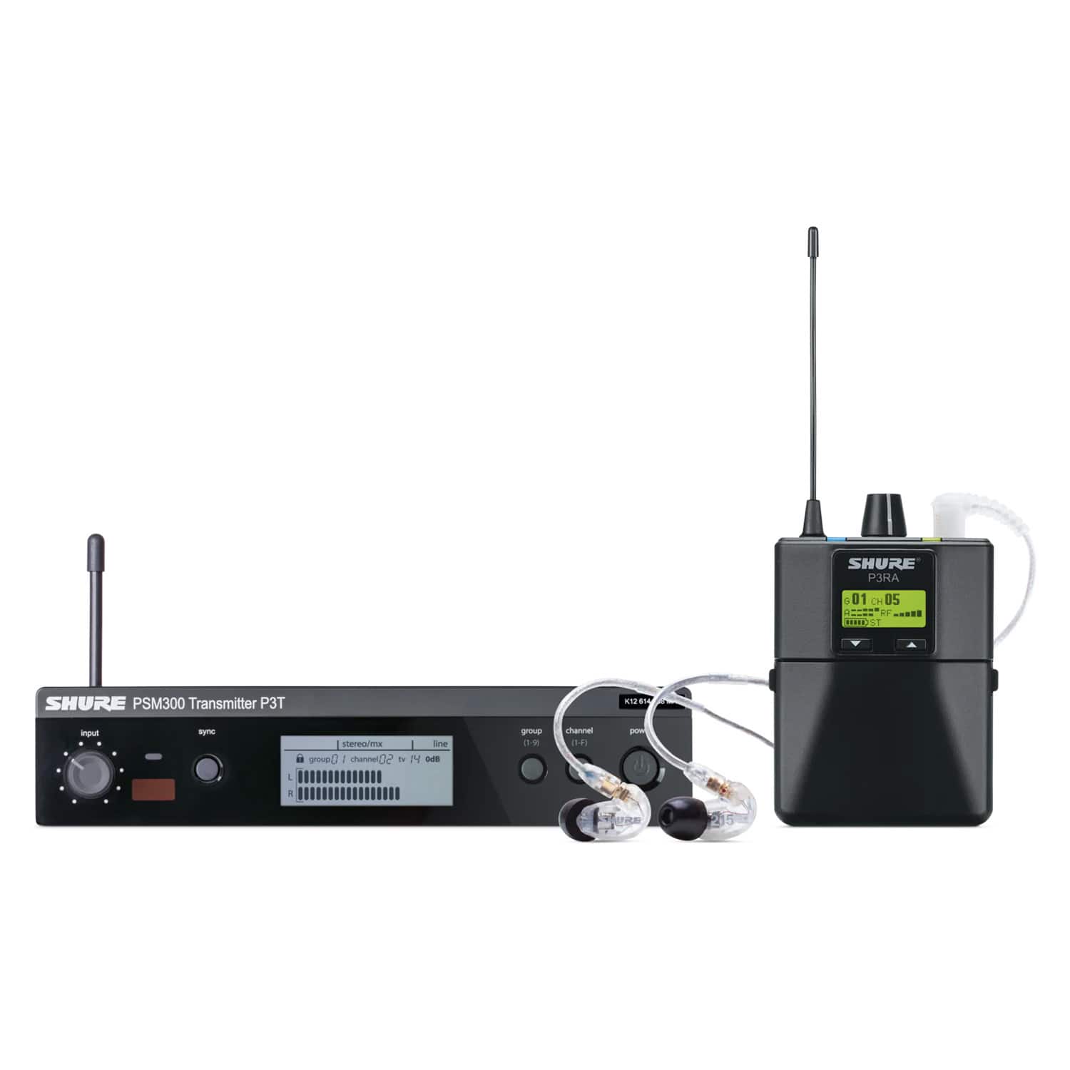 Shure - P3TRA215CL PSM300 Wireless In-Ear Monitor System with SE215-CL Earphones