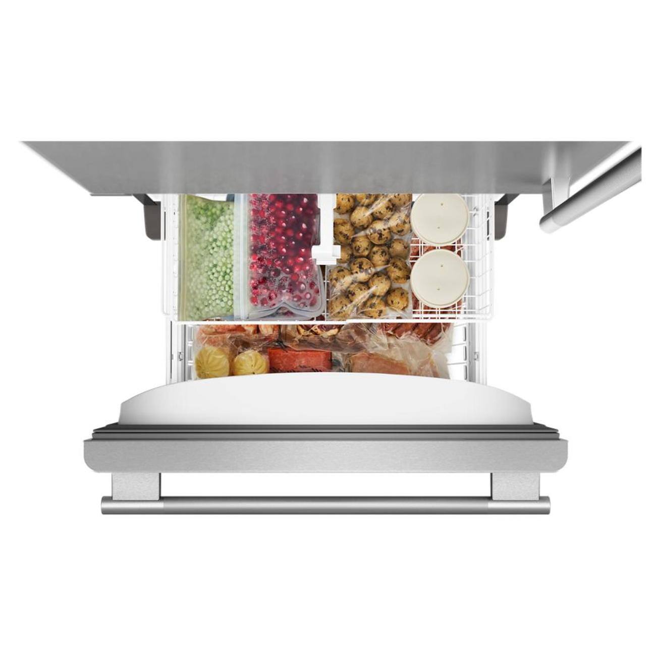 Alt View 8. KitchenAid - 19 Cu. Ft. 30-Inch Standard-Depth Bottom Mount Refrigerator with Left Door Swing - PrintShield Stainless.