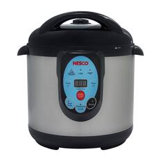 NESCO
WB Steam
Low High
Time (-) 8.8.8 Cooking Time (+)
START STOP
Slow Cook
Pressure Cook
Brown
Pressure Cook