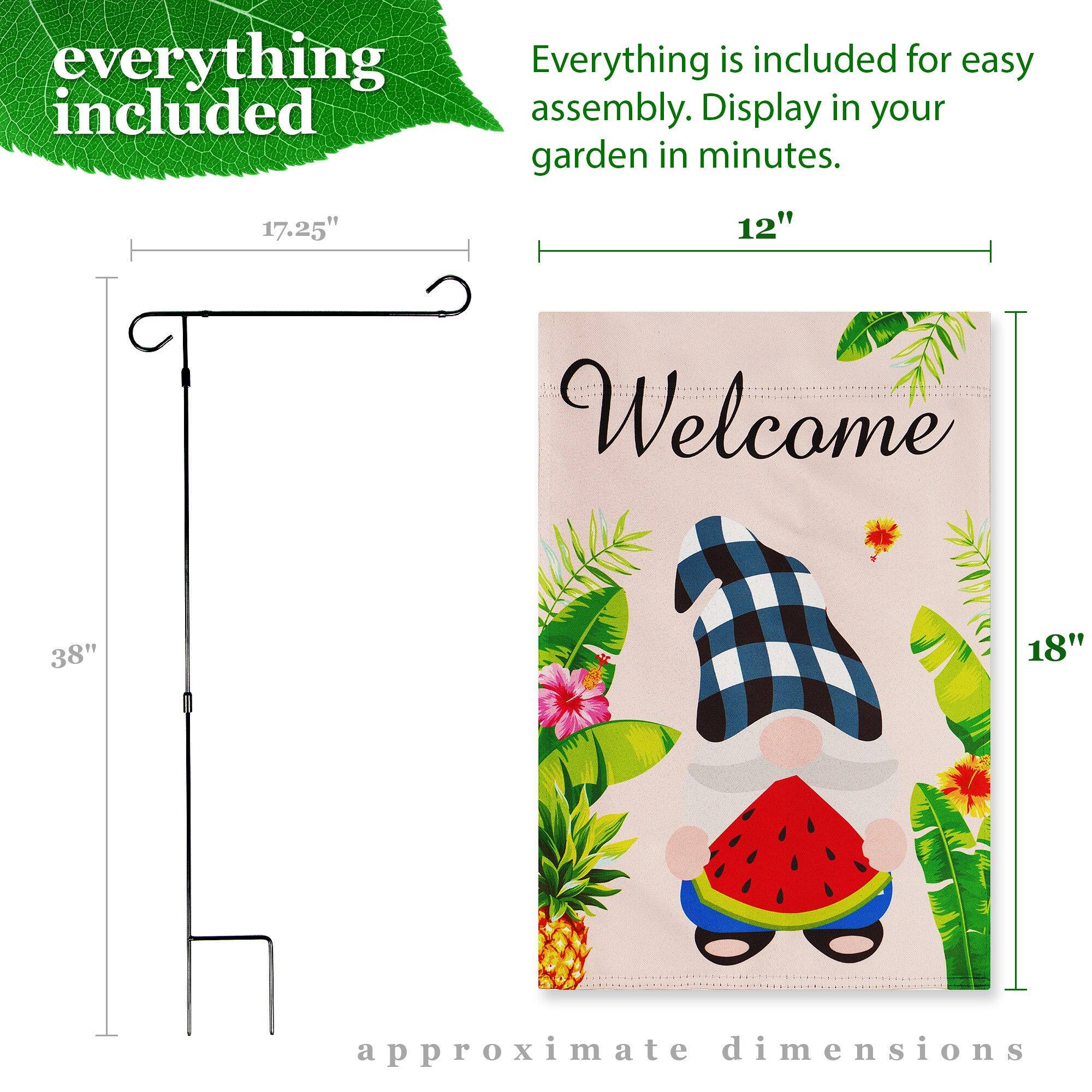 Everything is included for easy assembly. Display in your garden in minutes.

17.25"  
12"  
38"  
18"  

approximate dimensions