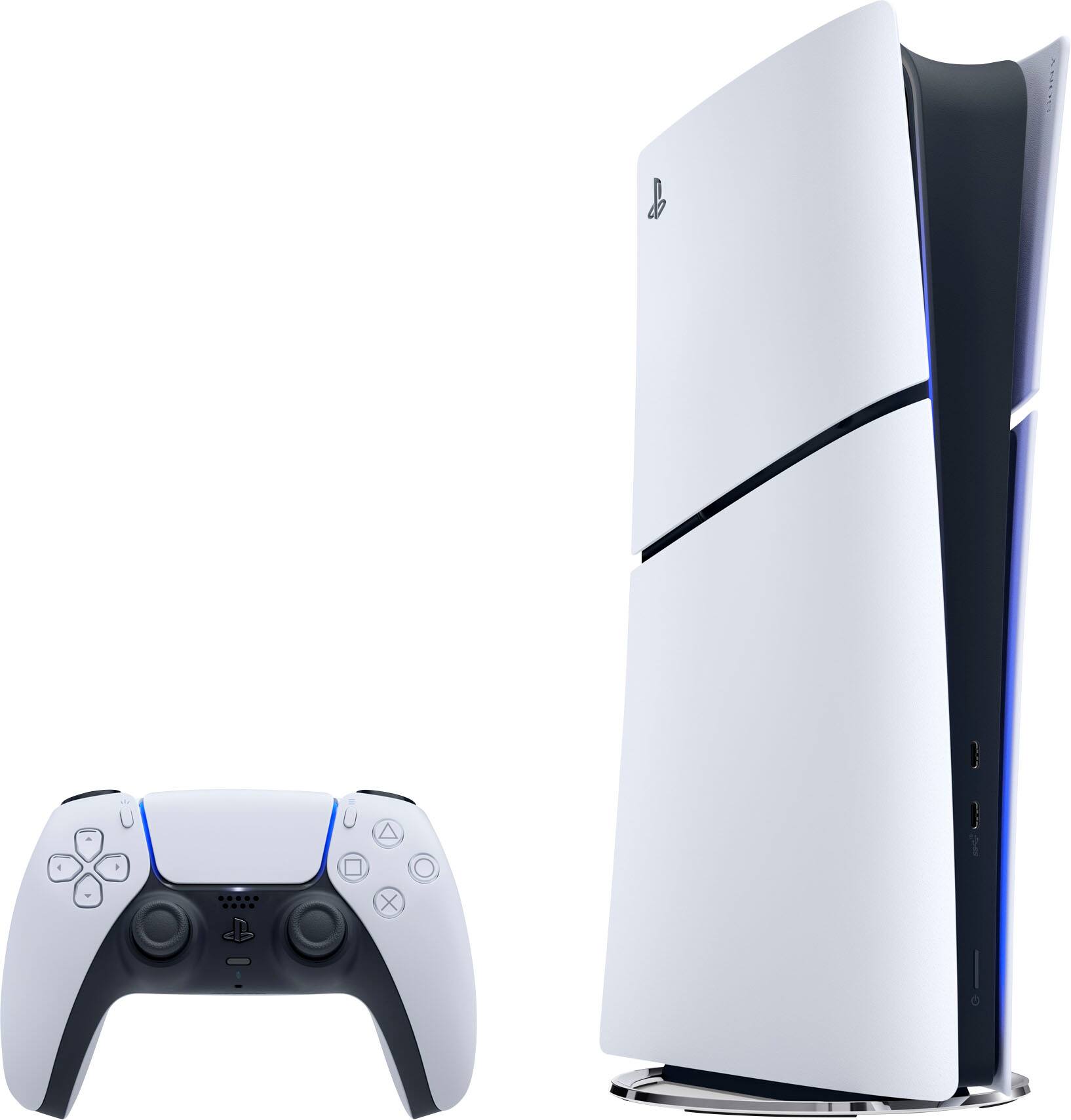 Angle. Sony Interactive Entertainment - PlayStation 5 Slim Console Digital Edition – 825GB - White.