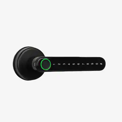 Front. Dalton - 8203 Bluetooth Digital Keyless Entry Lock - Black.